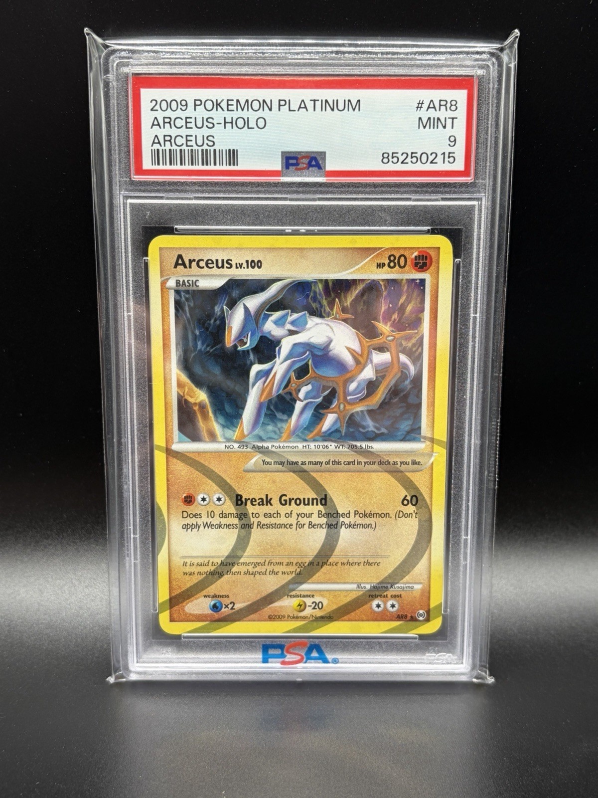 2009 Pokémon Platinum Arceus Arceus AR8 PSA 9