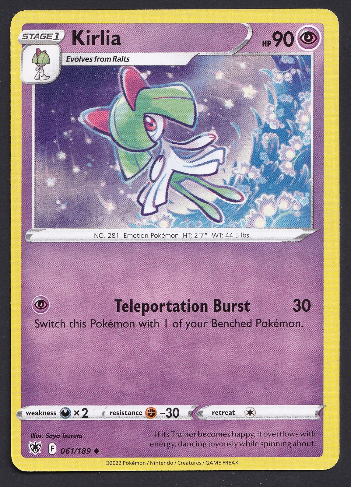 Kirlia - 061/189 - Non Comune - Reverse Holo - Near Mint