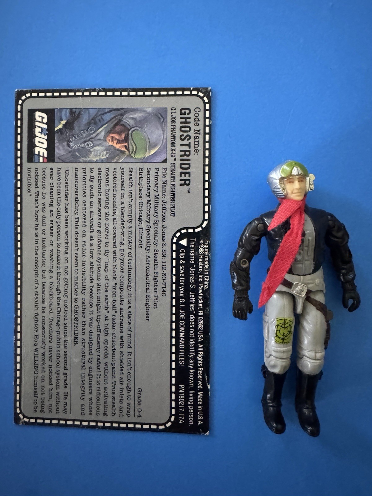 Ghostrider V1 100% Complete 1988 G.I. Joe Hasbro Vintage Action Figure
