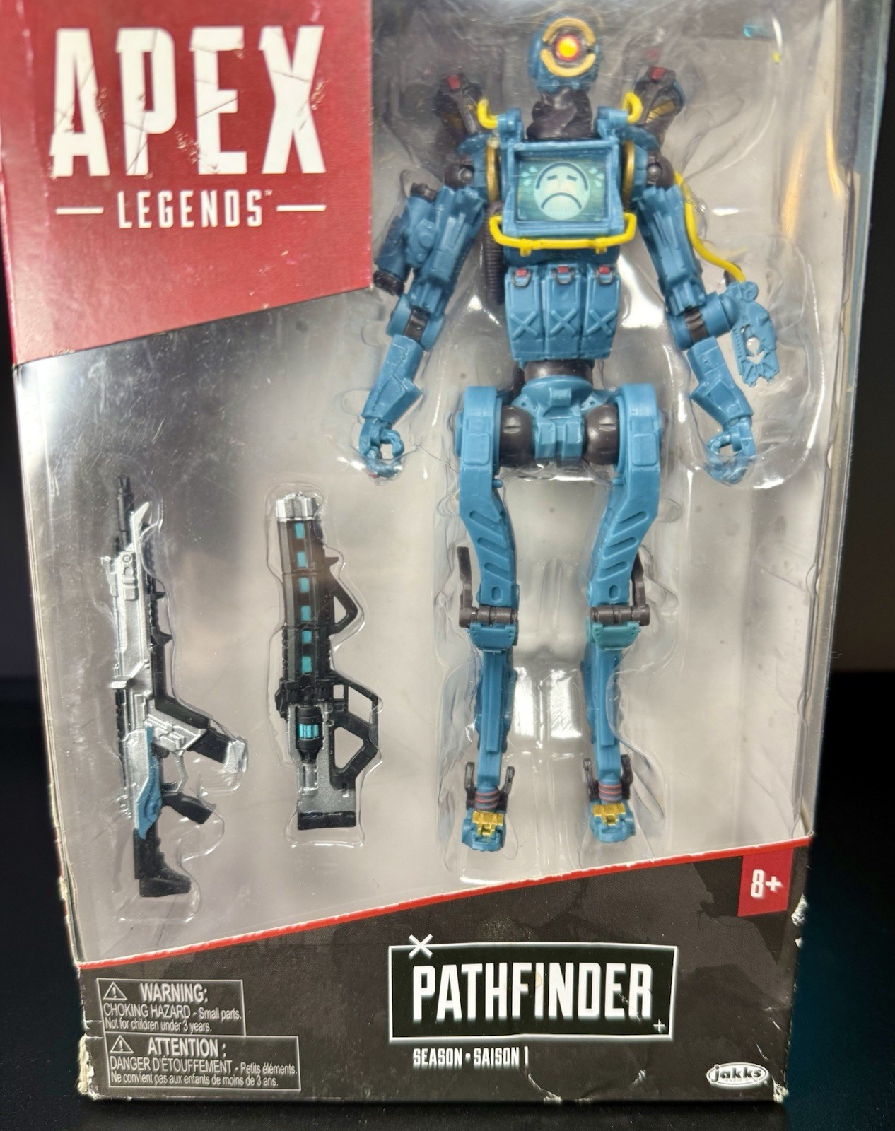 New APEX Legends 6-Inch Collectible Action Figure Pathfinder Blue Variant Boxdmg