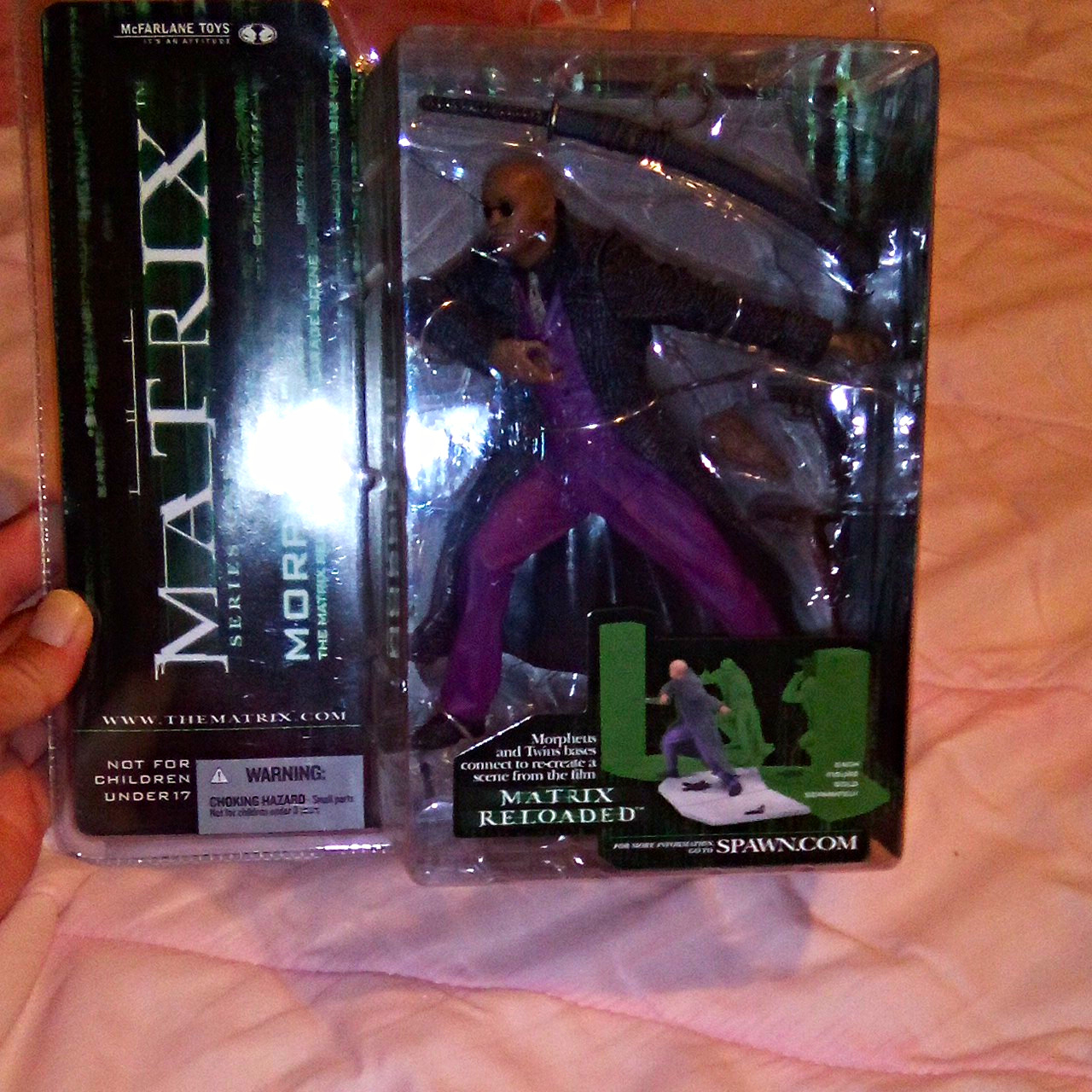 McFarlane Toys The Matrix Series One Morpheus personaggio in scatola ricaricato con spada