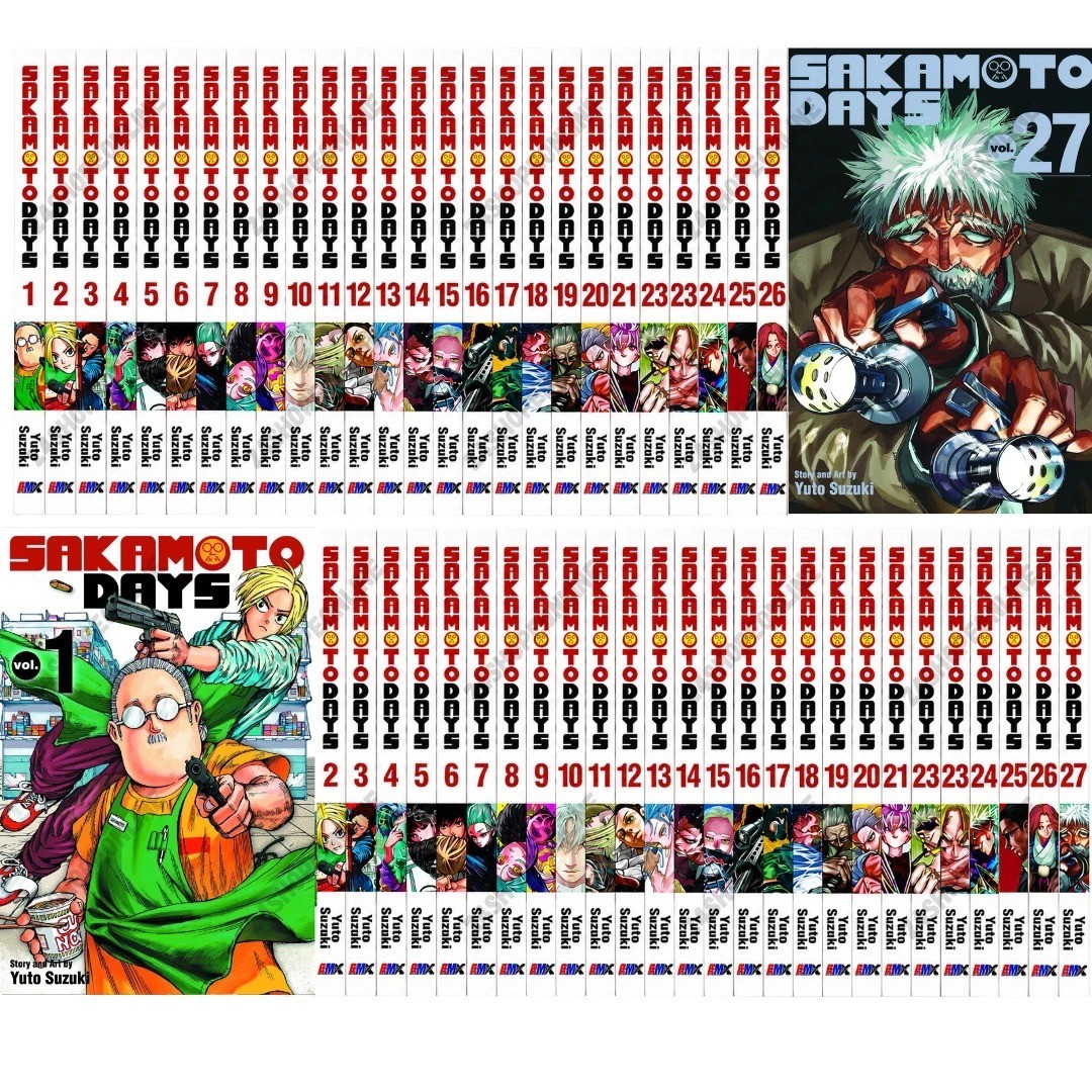 Sakamoto Days Manga Vol. 1-27 set completo inglese nuovo fumetto Yuto Suzuki