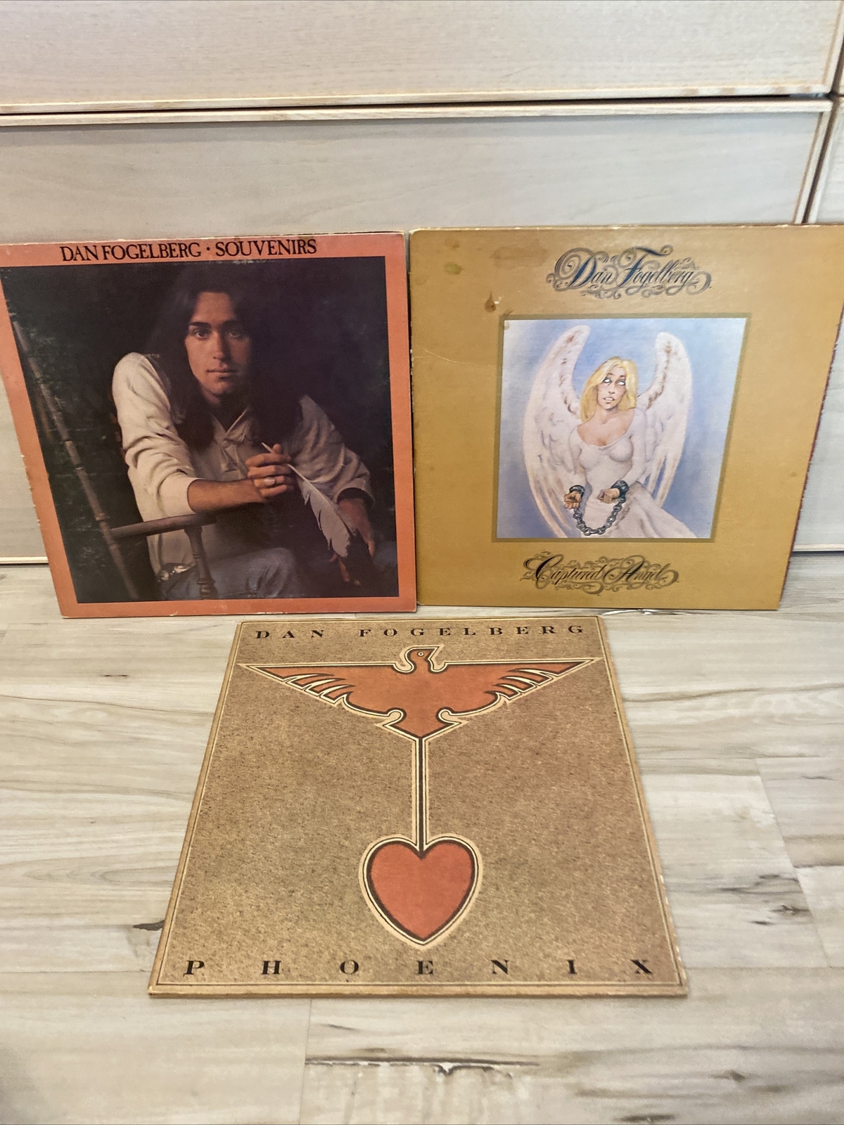 Dan Fogelberg 3 Vinyl Lot Phoenix Souvenirs Captured Angel VG