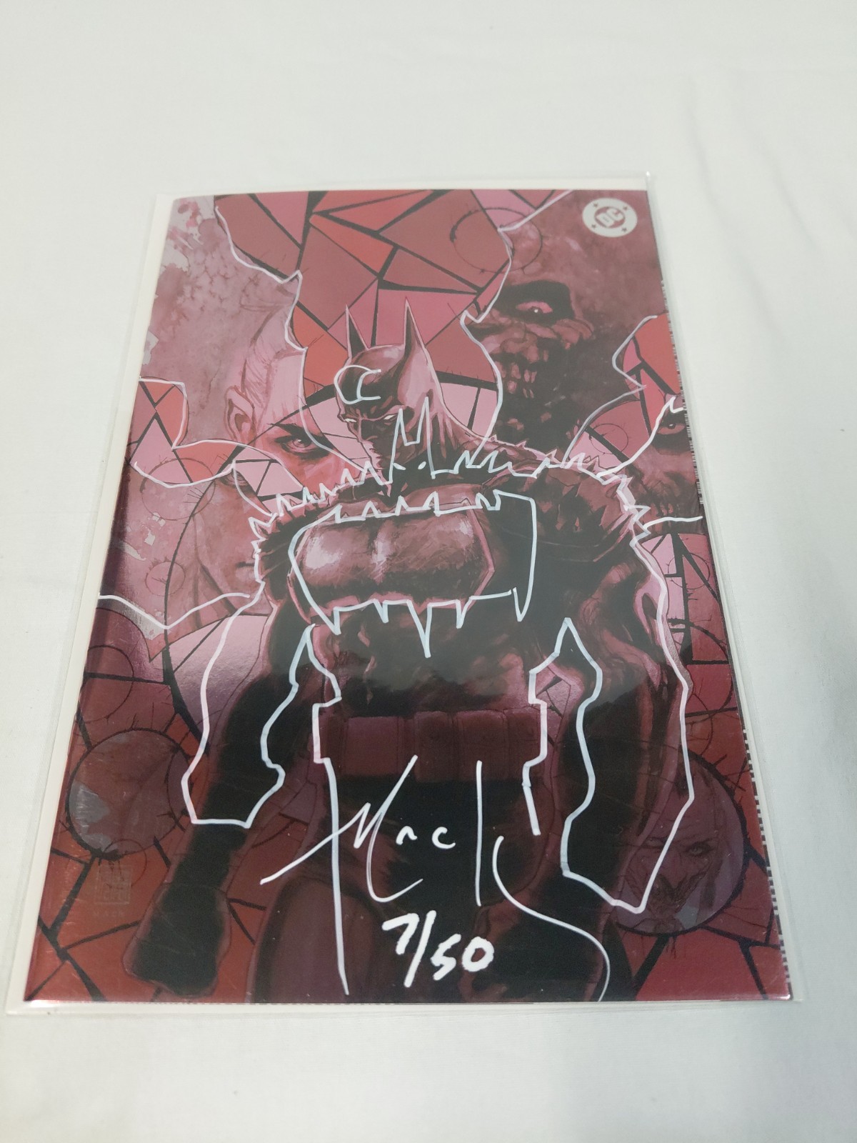 ABSOLUTE BATMAN #1 David Mack REMARQUE firmato 7/50 Rose Bleed FOIL Ltd 800 certificato di autenticità 