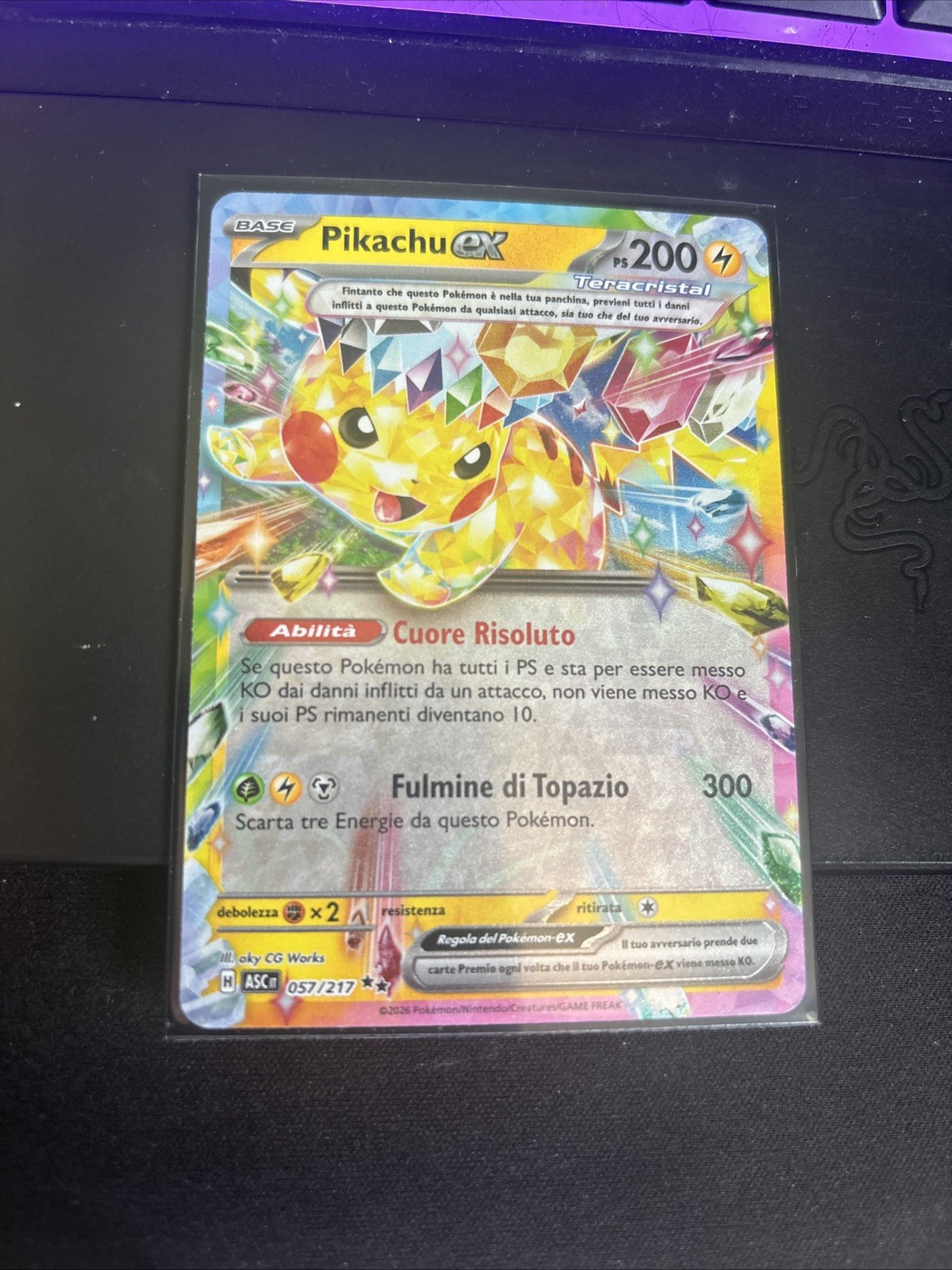 Pikachu ex - Ascended Heroes 057/217 - Double Rare - Pokémon TCG - NM