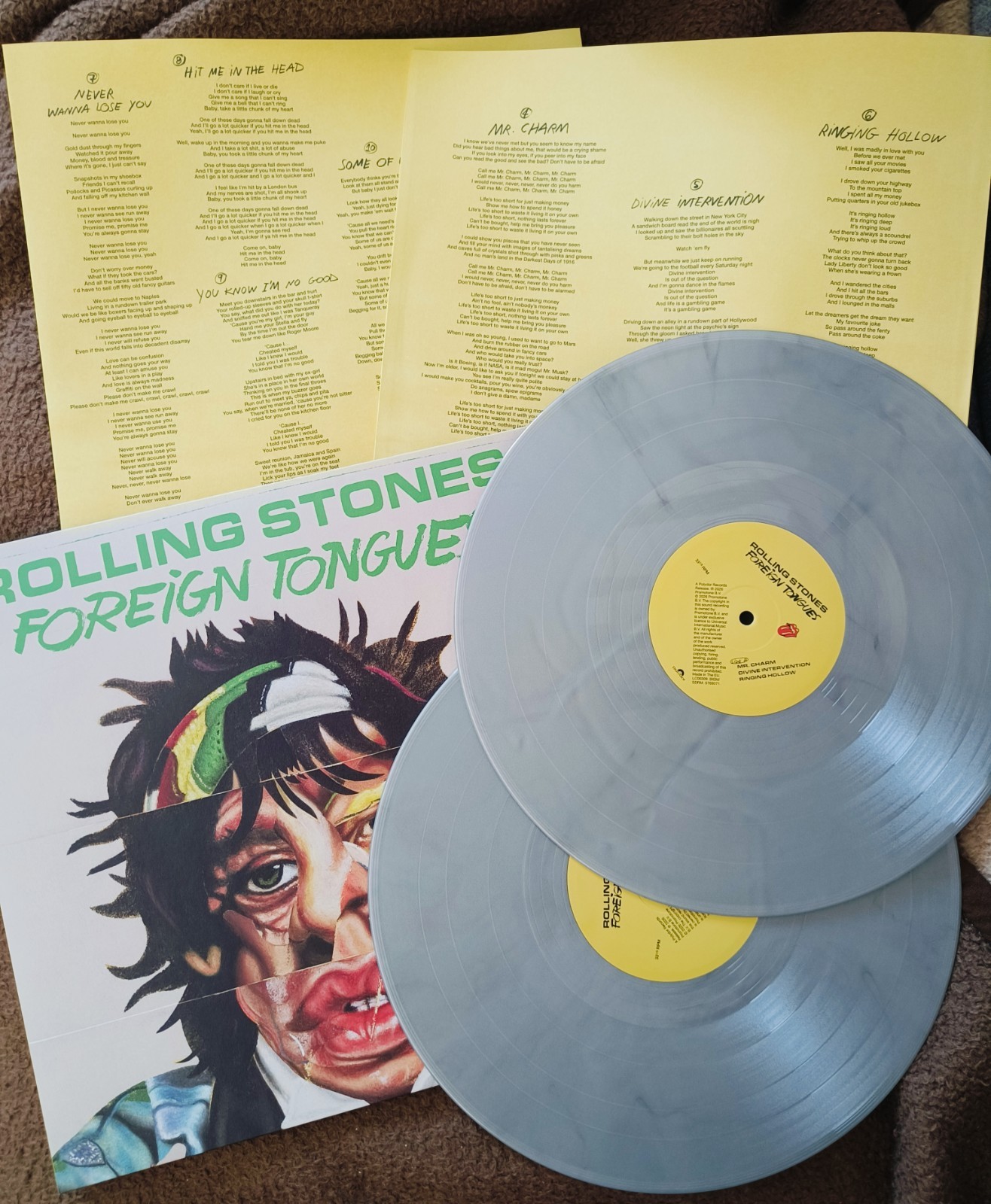 The Rolling Stones exklusive Vinyl in silber Doppel - LP Foreign Tongues
