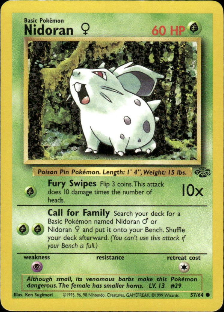 Nidoran F Jungle 57/64 Pokémon Comune Illimitato - MP Inglese