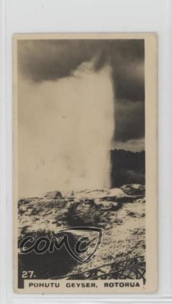 1928 Wills Three Castles Beautiful New Zealand Tobacco Pohutu Geyser #27 0w6
