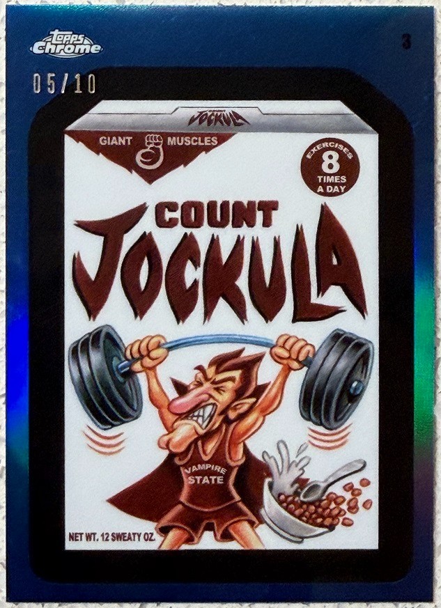 2026 TOPPS CHROME WACKY CONFEZIONI TUTTE NUOVE SERIE COUNT JOCKULA BLUE PARALLEL 5/10