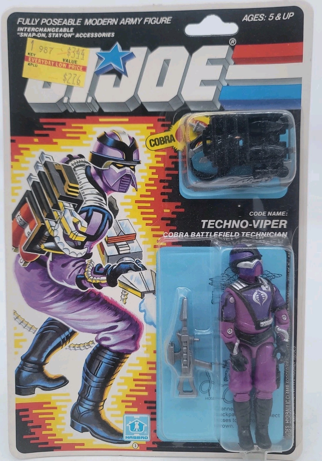 Figurina vintage GI Joe Techno Viper 1986 Hasbro Cobra Battle Technician nuova