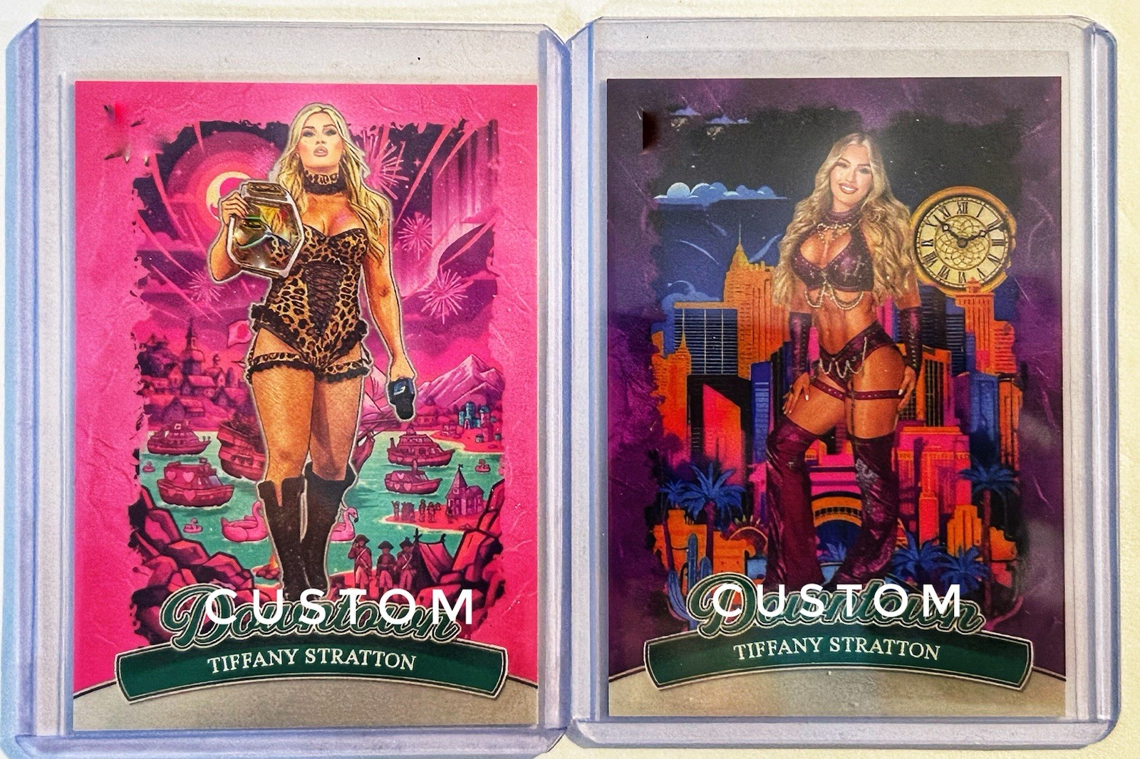 Lotto 2 carte collezionabili personalizzate Tiffany Stratton fan made da collezione