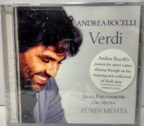 Andrea Bocelli: Verdi CD 2000 Israel Philharmonic Orchestra Zubin Mehta Sealed