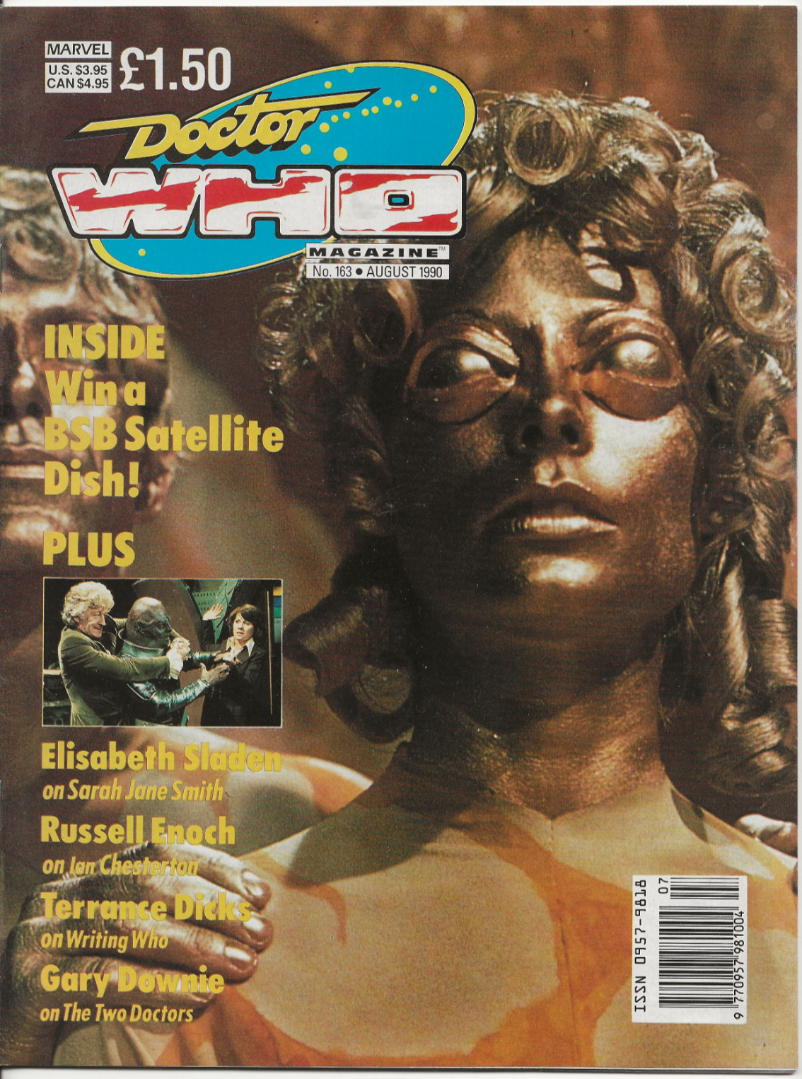 Doctor Who Magazine Issue 163  -  August 1990  Axon on cover