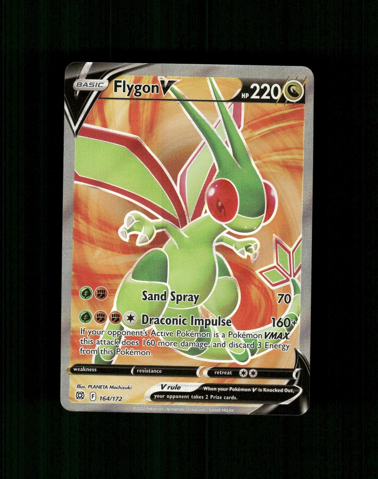 FLYGON V 164/172 ULTRA RARO STELLE BRILLANTI POKEMON QUASI NUOVO