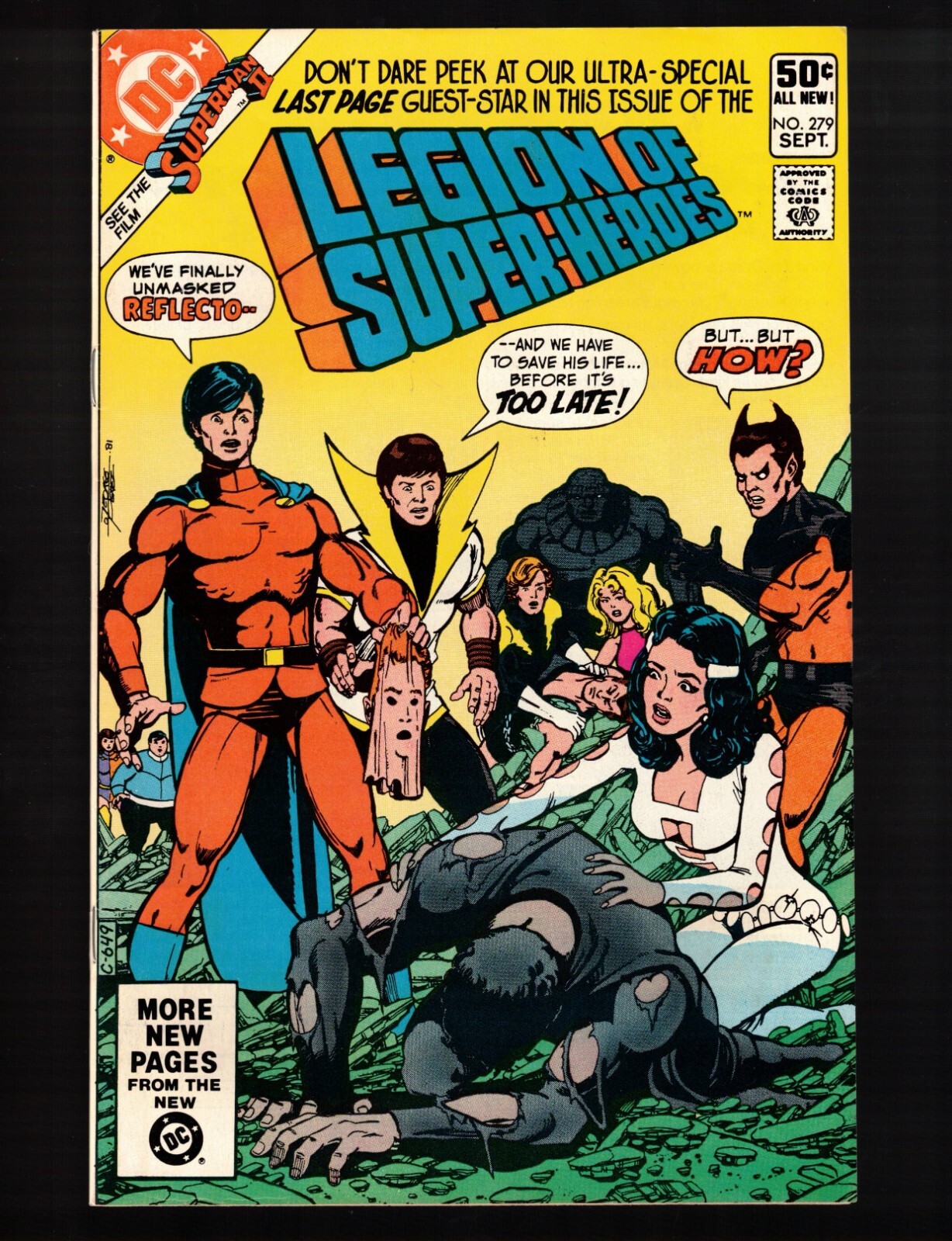 Legione dei Supereroi #279 vs Grimbor!  Reflecto Rivelato!  fumetto DC VF 1981