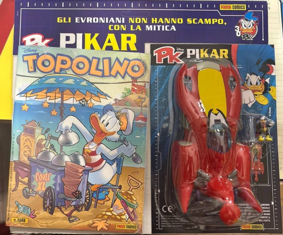 TOPOLINO 3688 + PK 30TH PIKAR - DISENY ITALIA PANINI COMICS