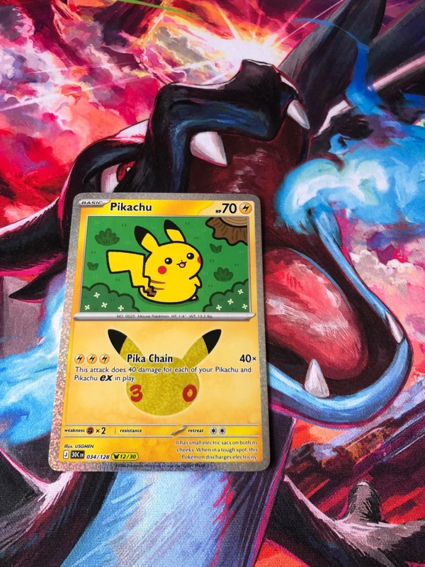 Pokémon 30th Celebration - Pikachu - kaart 034/128 - Nieuw staat
