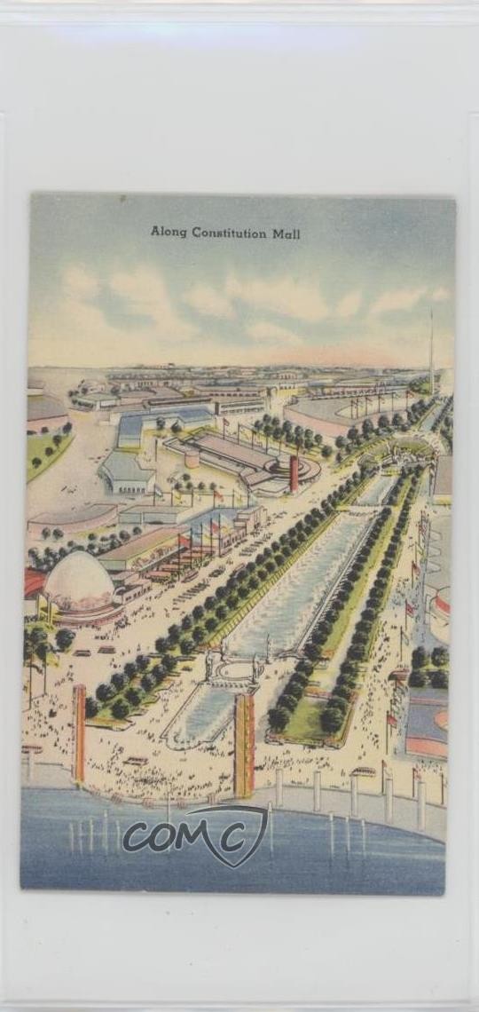 1939 Linen New York World's Fair Along Constitution Mall #COMA 0f8