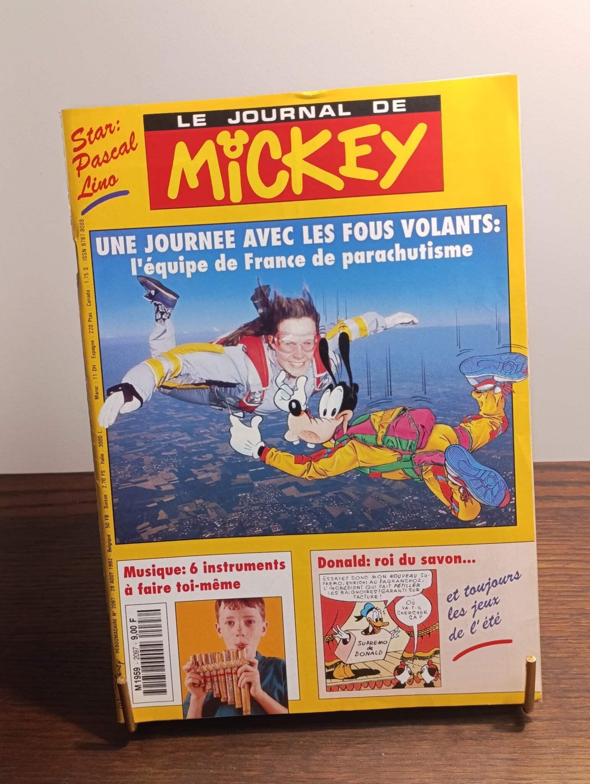 Le Journal de Mickey n°2097 – Équipe de France de parachutisme – Pascal Lino