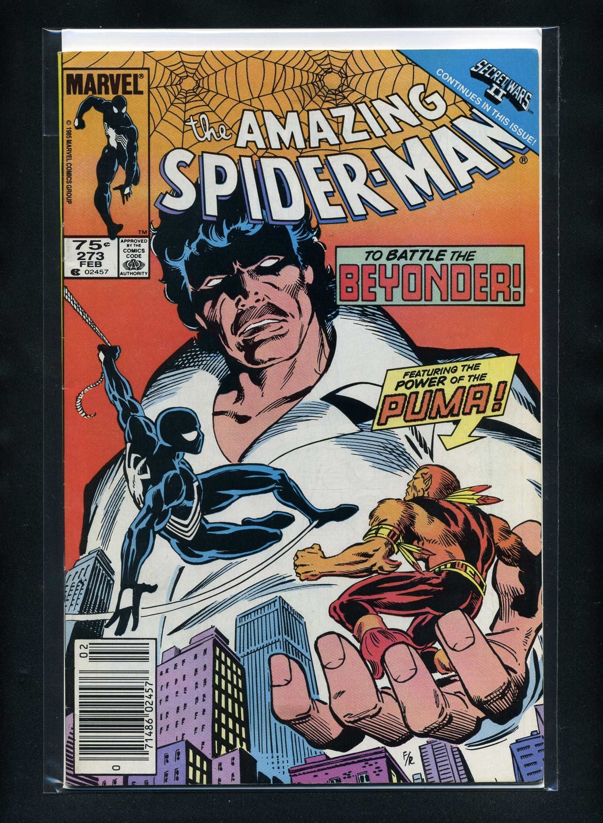 Amazing Spider-Man 273 Edicola 1986 Marvel Costume Nero Guerre Segrete II