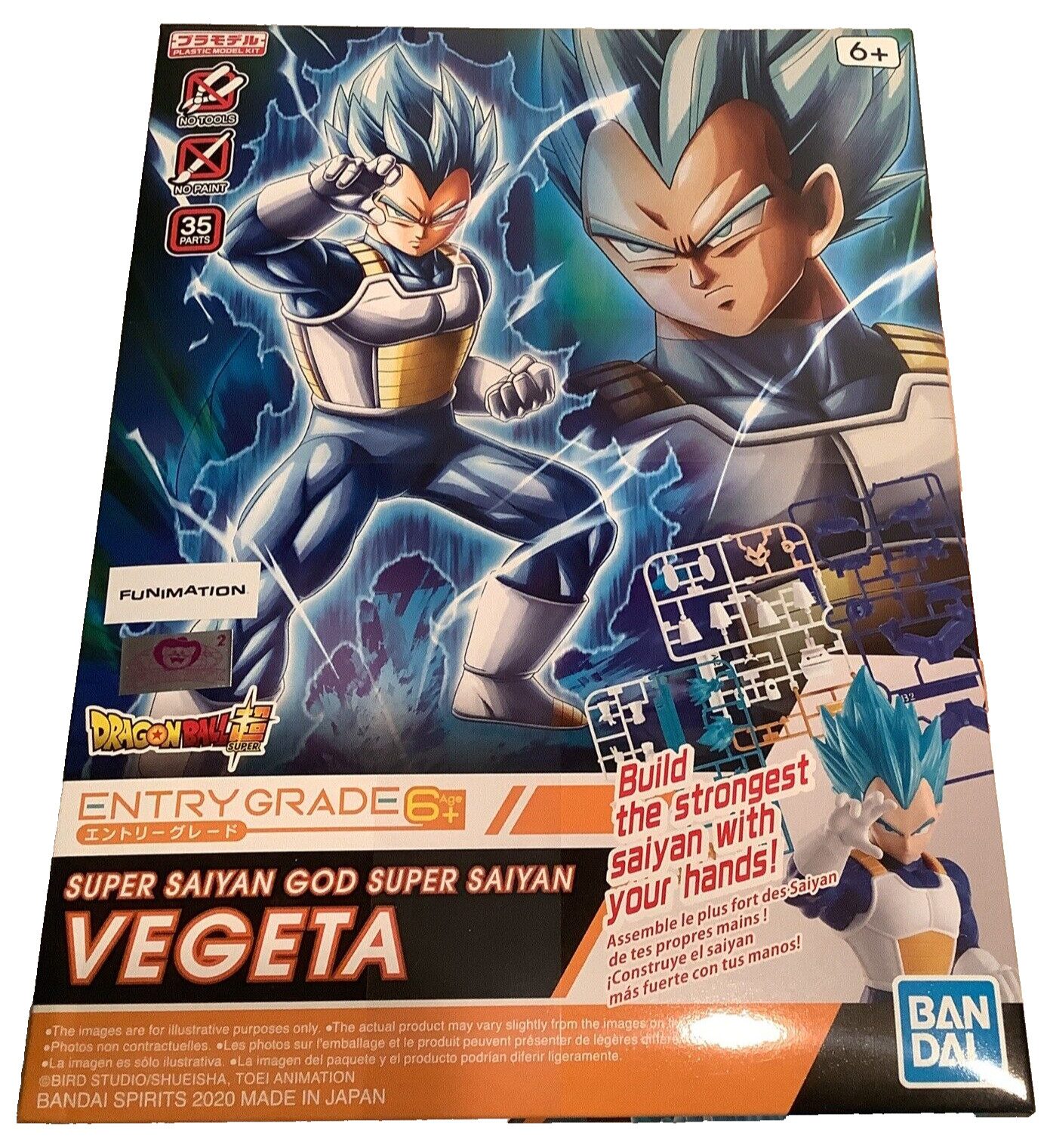 ⚡️Super Saiyan God VEGETA Dragon Ball Super Bandai Funimation 🆕 Nuovo e senza scatola!!🤖
