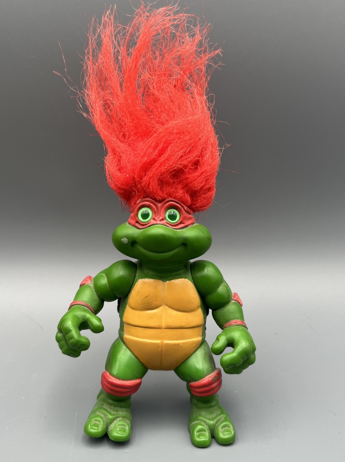 1993 Playmates TMNT Raphael Troll Figure Red Hair Teenage Mutant Ninja Turtles