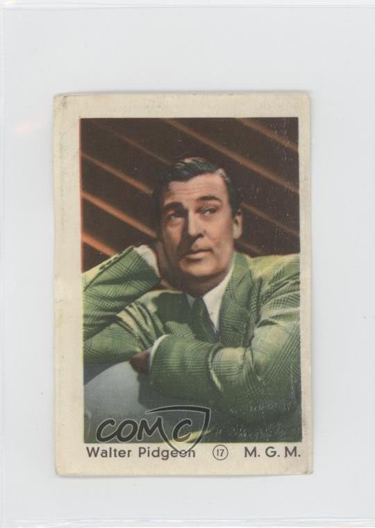 1952 Film Stars Numero in Cerchio Stampato Holland Walter Pidgeon #17 0f3