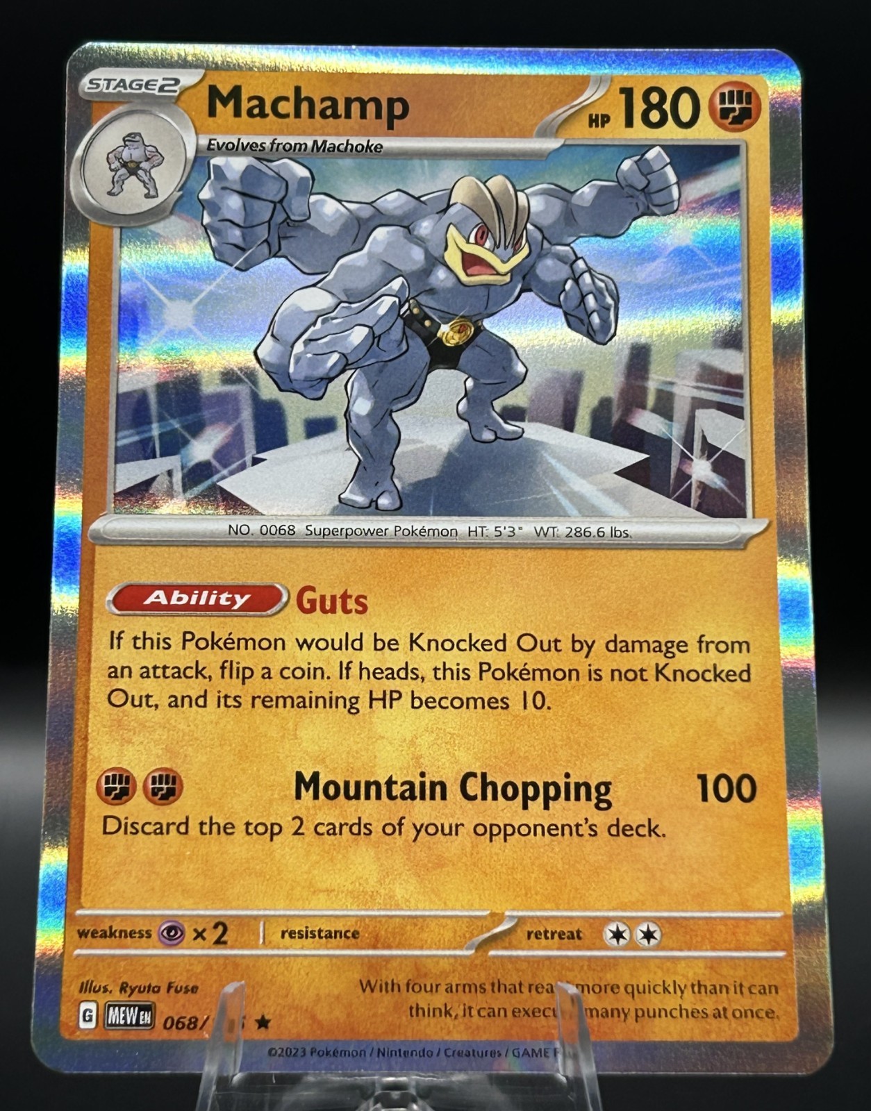 Machamp 068/165 Scarlatto e Viola 151 Holo Pokémon Raro TCG Near Mint
