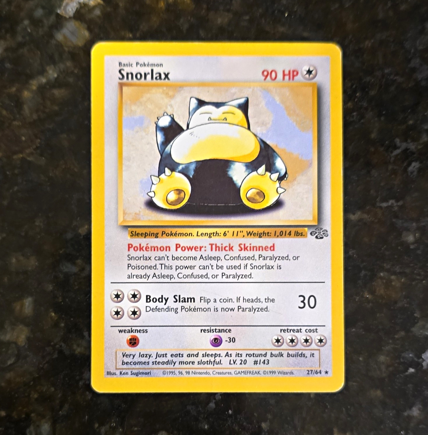 Wizards of the Coast Pokémon TCG Snorlax Jungle 27/64 Raro Regolare EN 1999