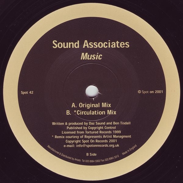 Sound Associates - Music - UK 12" Vinyl - 2001 - Spot On Records