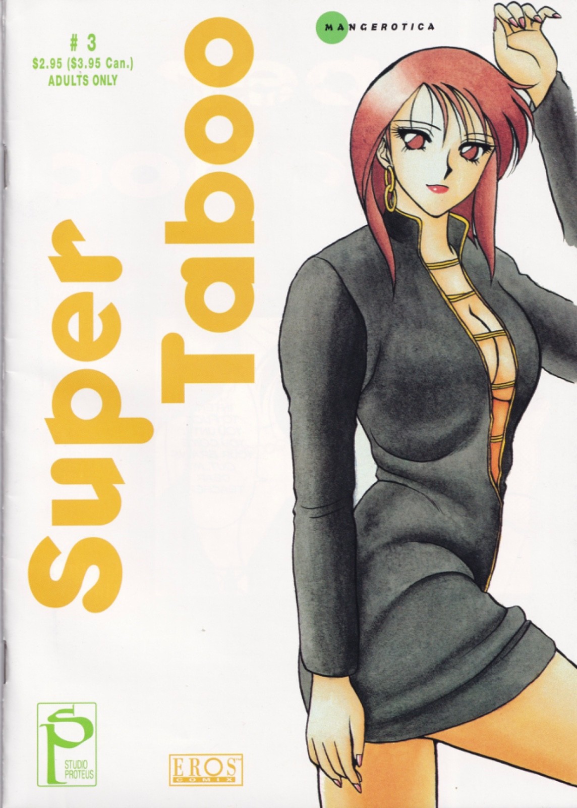 Super Taboo #3 Eros Comics, Fantagraphics Books, febbraio 1996 Mangerotica, HTF