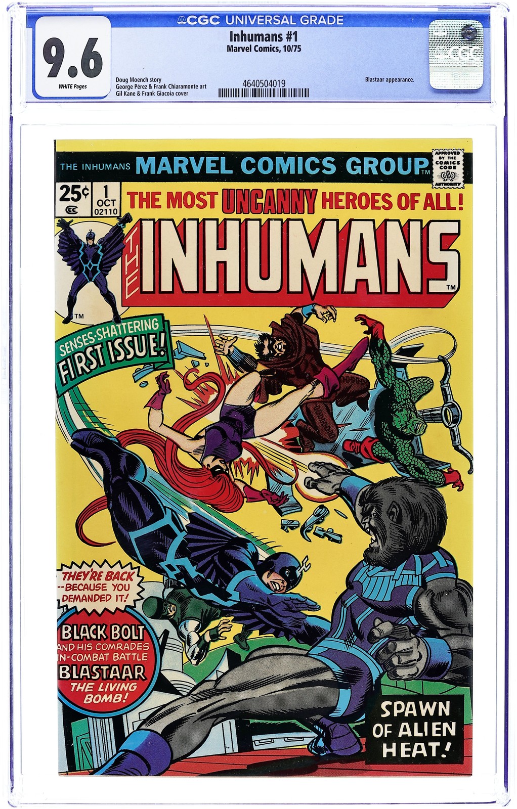 Inhumans #1 CGC 9.6 1975 4640504019