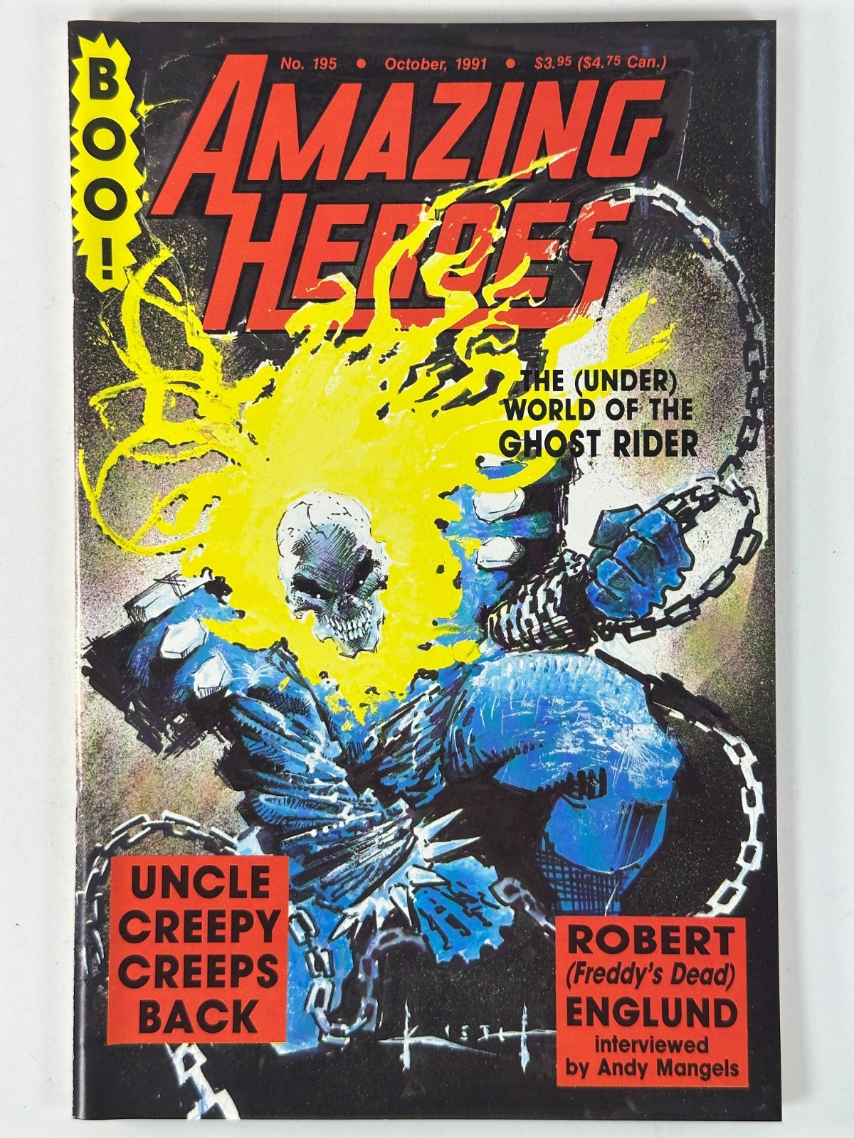 Amazing Heroes #195 Ghost Rider Robert Englund rivista Fantagraphics 1991