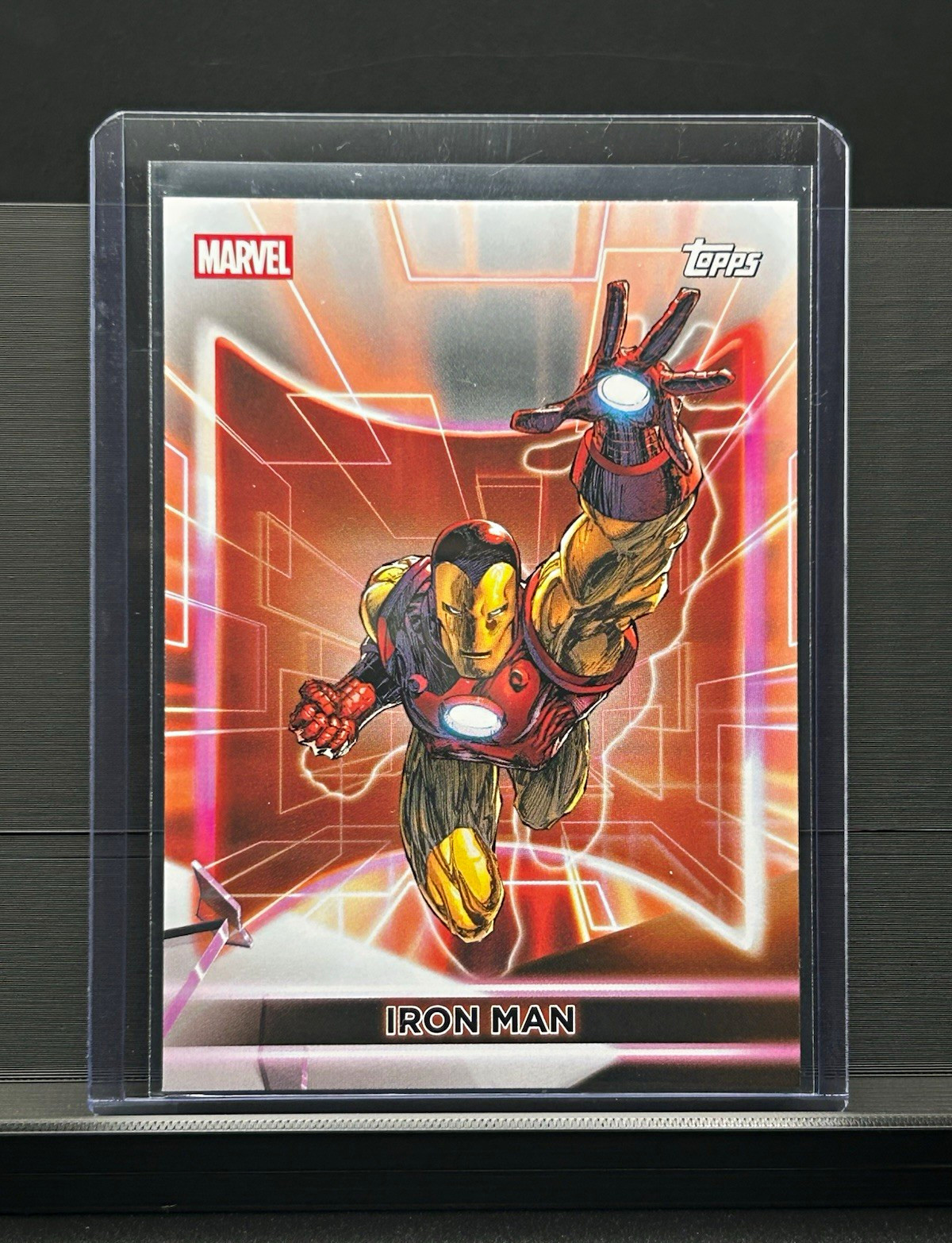 2026 Topps Marvel Neon Iron Man #1 Avengers Superhero Base Card
