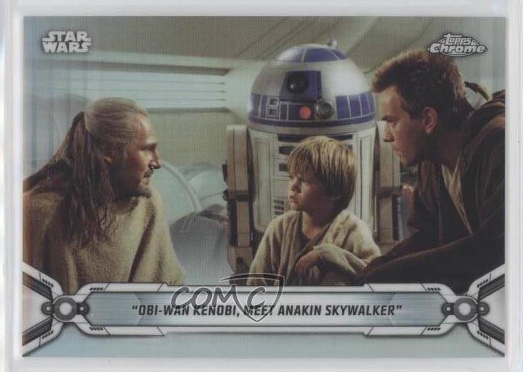2019 Star Wars Chrome Legacy rifrattore Qui-Gon Jinn R2-D2 Anakin Skywalker y8h