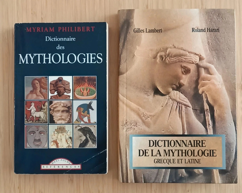 🧡 lot de 2 dictionnaires de la mythologie