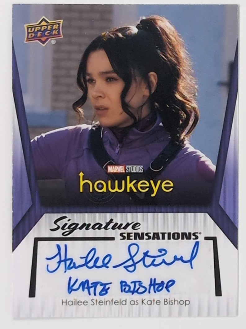 2024 Upper Deck Marvel Hailee Steinfeld Kate Bishop iscrizione automatica SS-HL SP