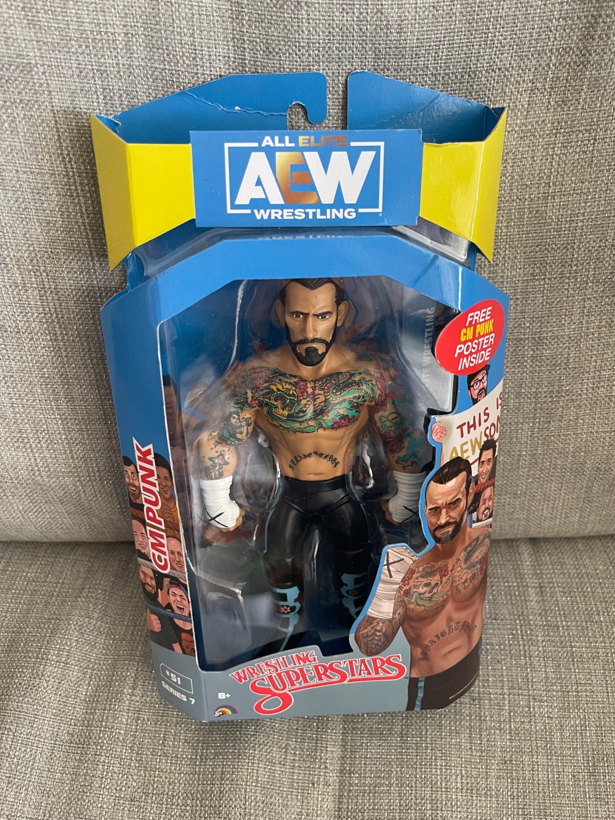 AEW CM PUNK LJN Series 7 Action Figure WWE #51