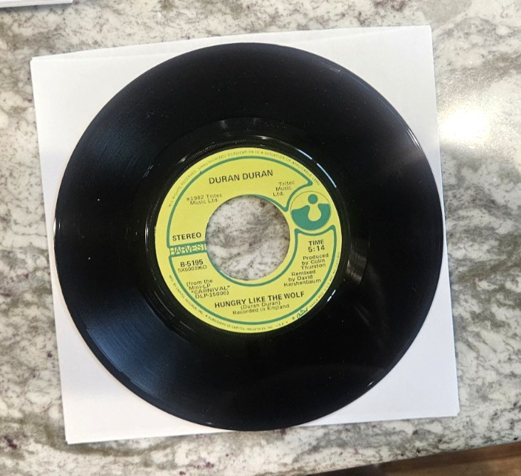 Duran Duran NM 45 rpm "Hungry Like The Wolf" on Harvest Records