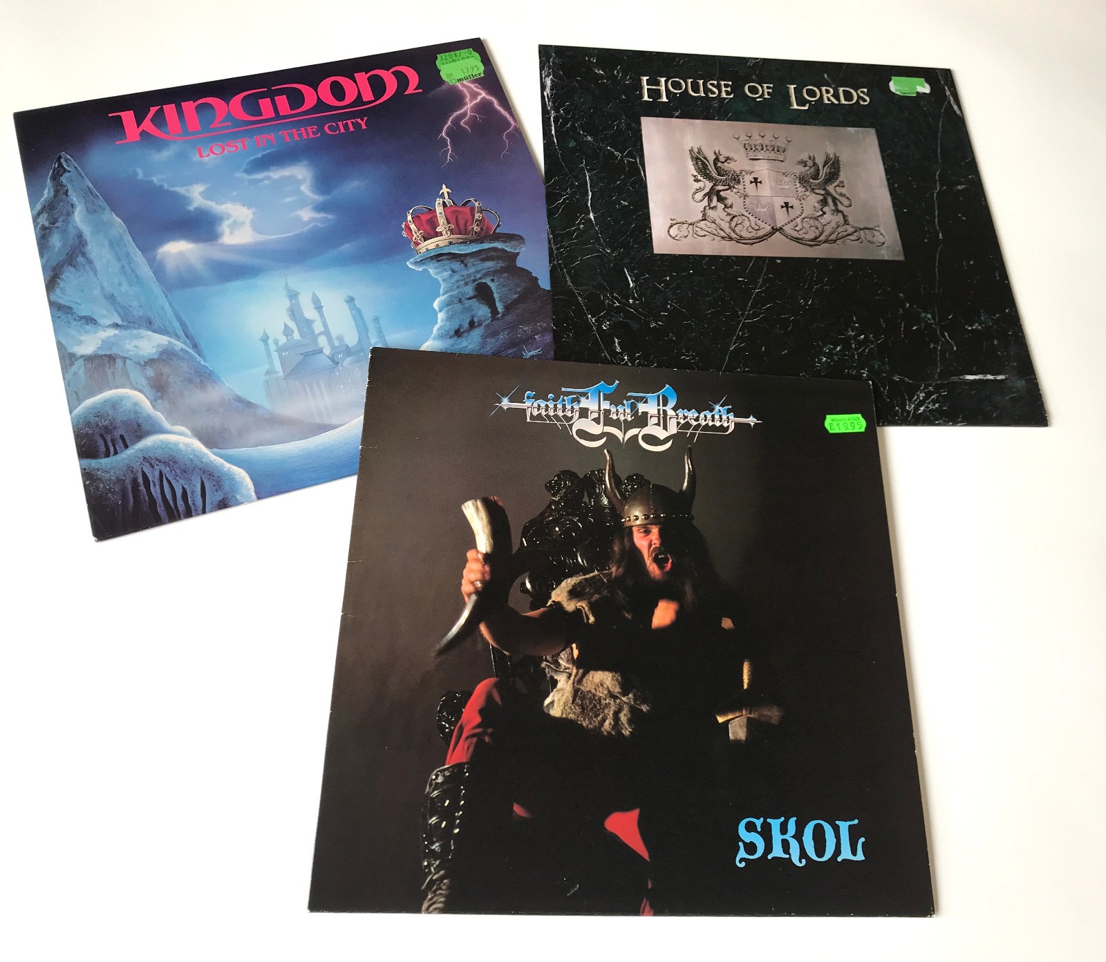 Faithful Breath Kingdom House of Lords  3 x VINYL-LP- Lot METAL HARD ROCK-MINT !