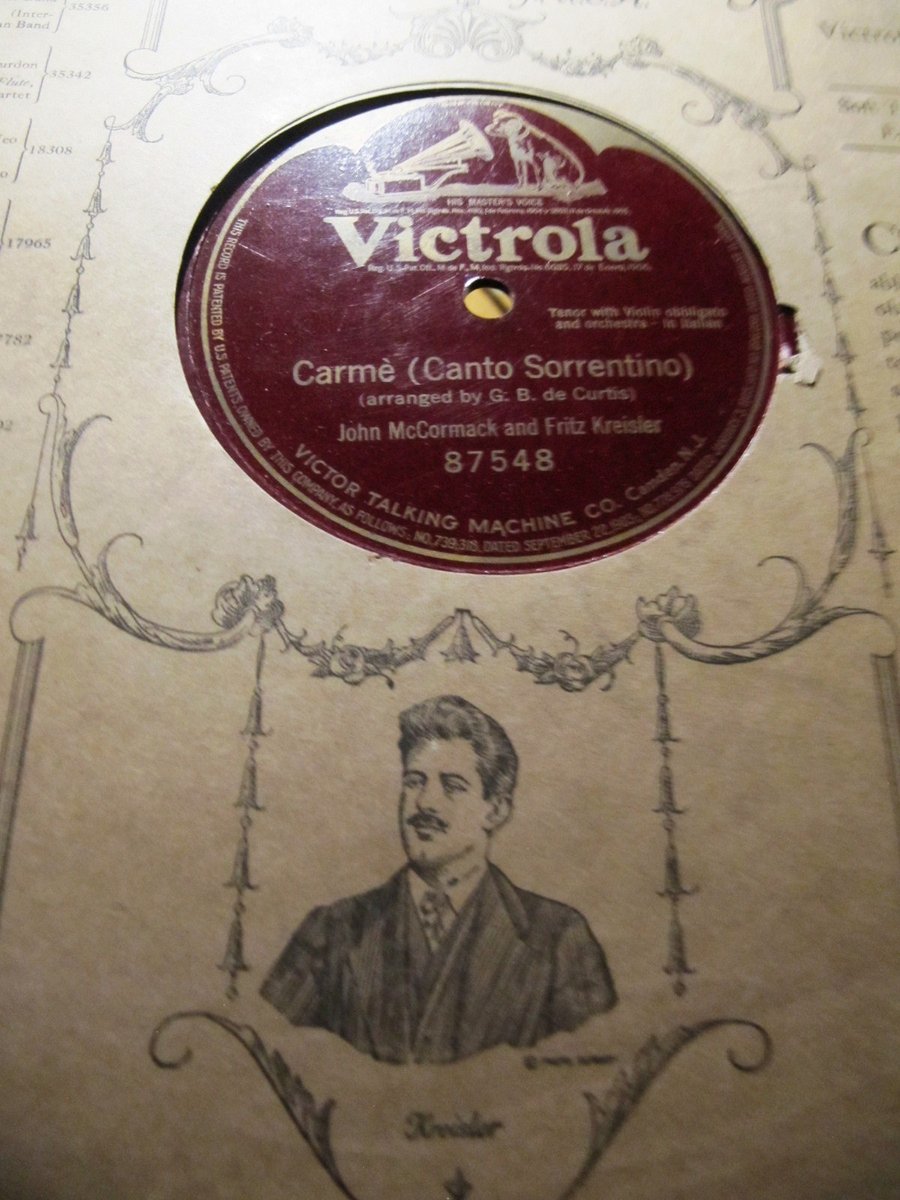PICTURE Slv 1924 Fritz KREISLER Violin John McCormack DE CURTIS Carme Canto Sorr