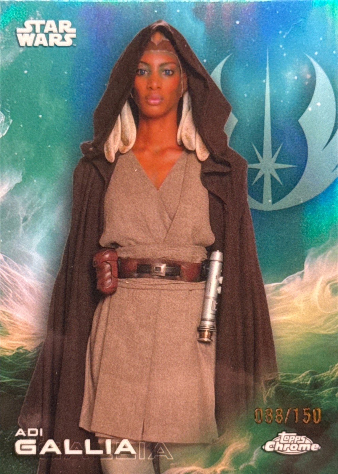 2025 Topps Star Wars: The Phantom Menace Adi Gallia #102 Green Refractor