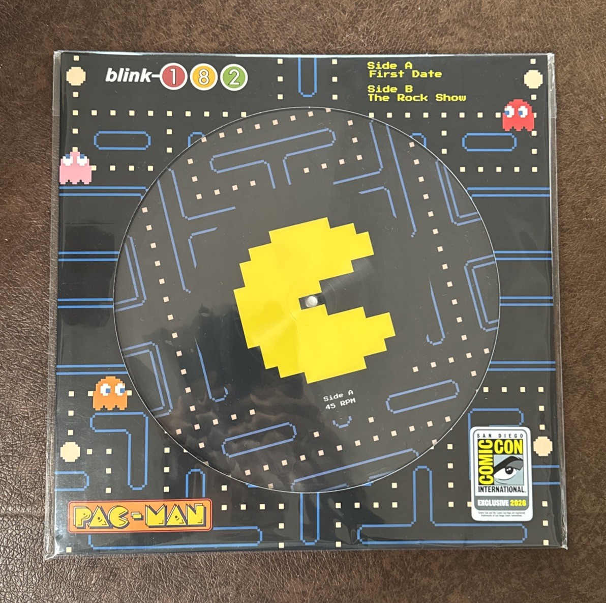 Blink 182 x PAC-MAN x 7-11 SDCC Exclusive Vinyl Record Limited Edition 2128/3000