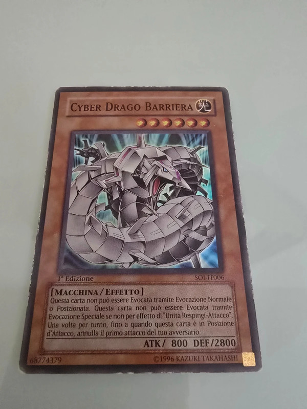 Carta Yu-Gi-Oh! Cyber Drago Barriera SOI-IT006 Rara Super 1a Edizione
