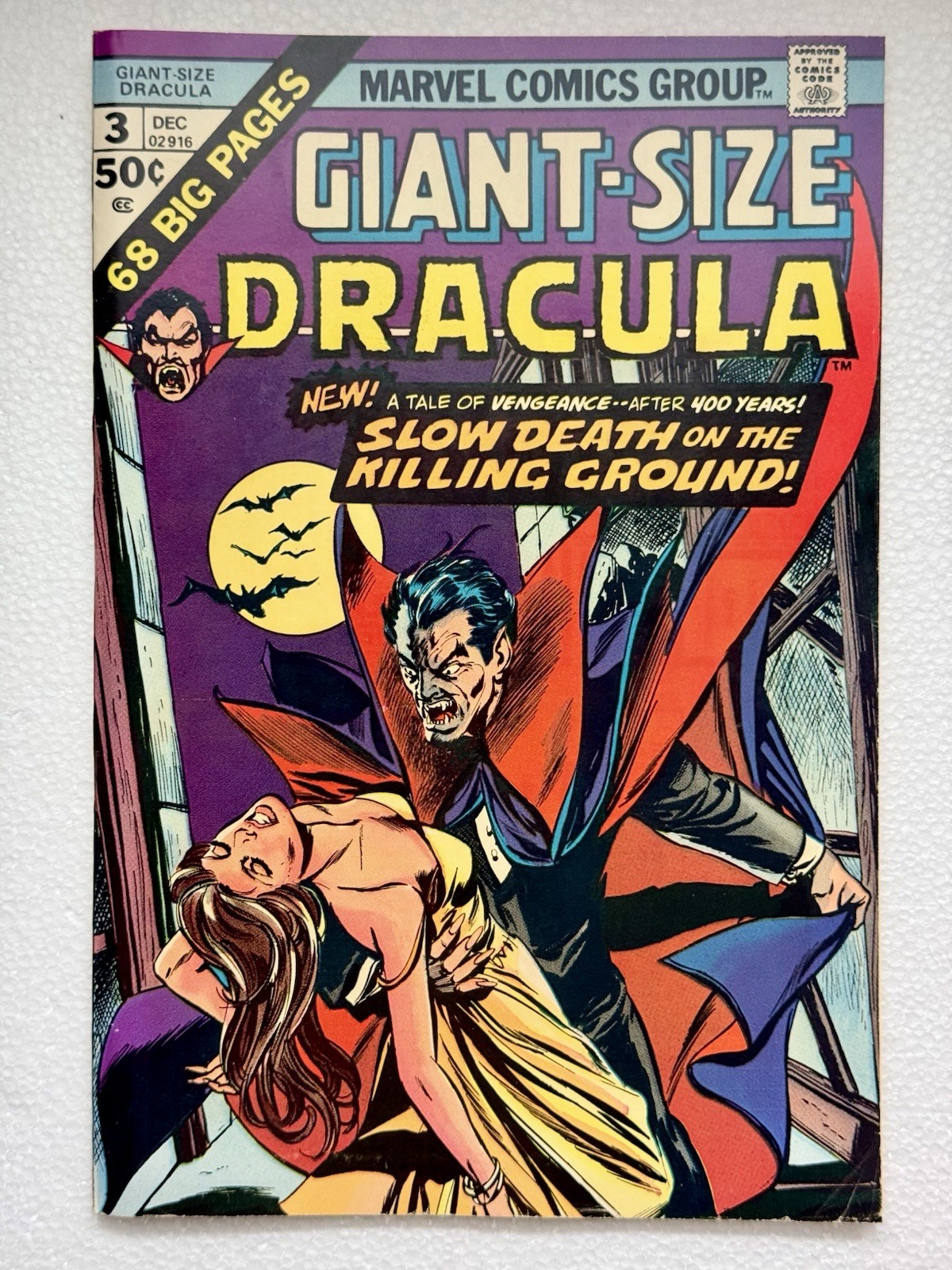 GIANT-SIZE DRACULA #3 ◉ MARVEL COMICS 1974 VF- VAMPIRES BRONZE AGE DON HECK 👀