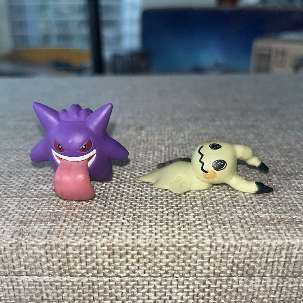 Pokemon Gengar + Mimikyu Minifigures Takara Tomy Giappone Import Figure VENDITORE USA