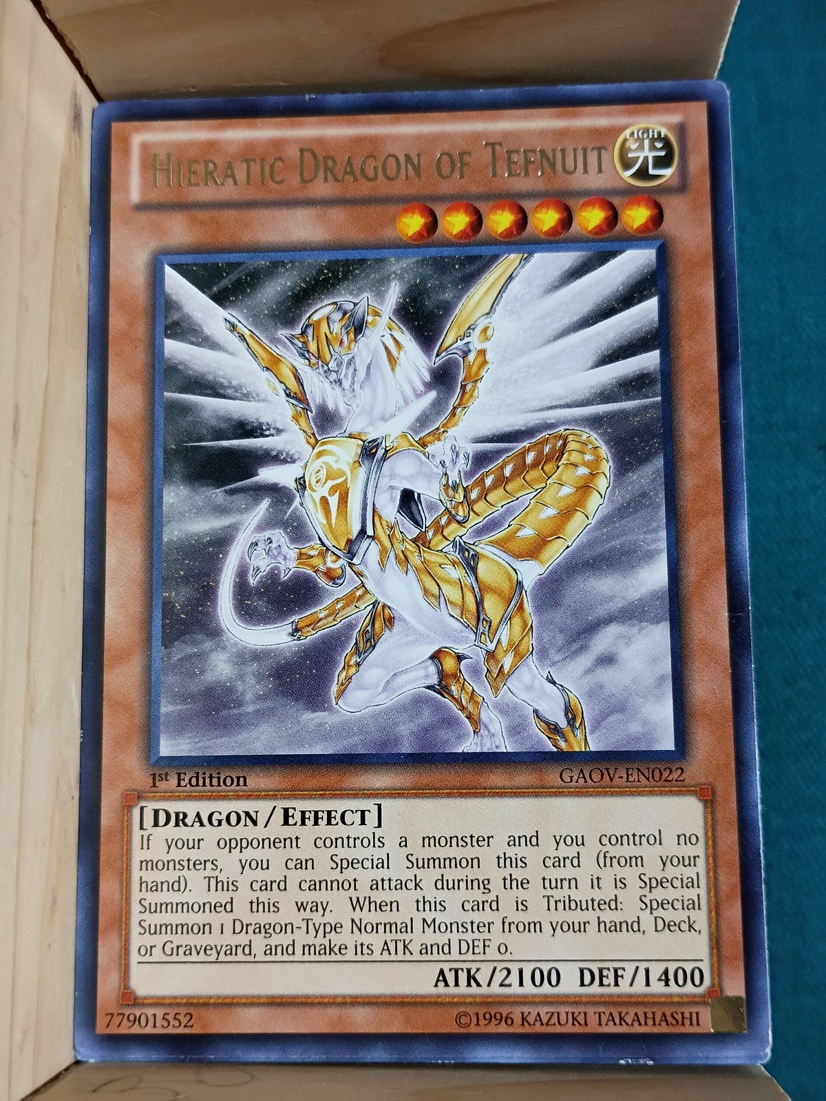 Drago Ieratico della Tefnuit GAOV-EN022 Rara 1° Edizione Yu-Gi-Oh Signore Galattico
