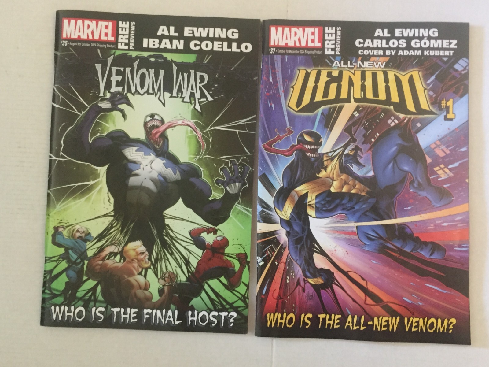 2024 Marvel Comics Anteprime Gratis #35 & #37 - Copertine Venom