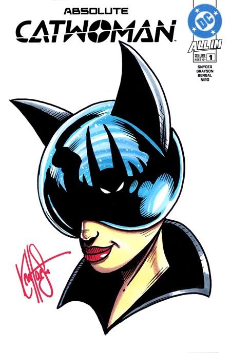 PREVENDITA DF Absolute Catwoman #1 variante vuota firmata e marcata fuori 11/11