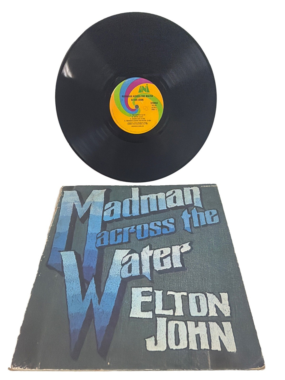 Elton John Madman Across The Water Uni 93120 1971 Book Included